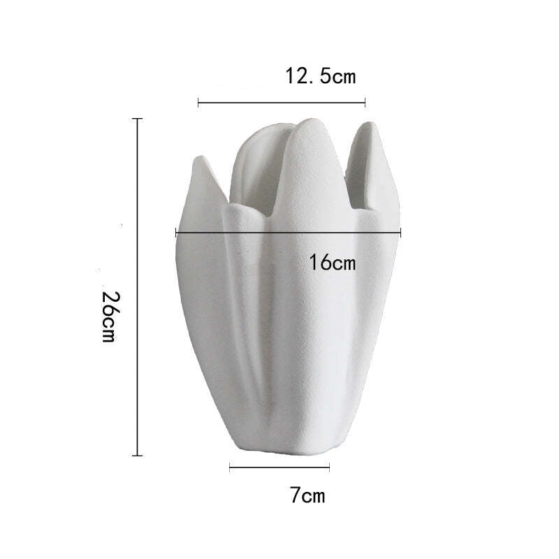Biscuit White Vase