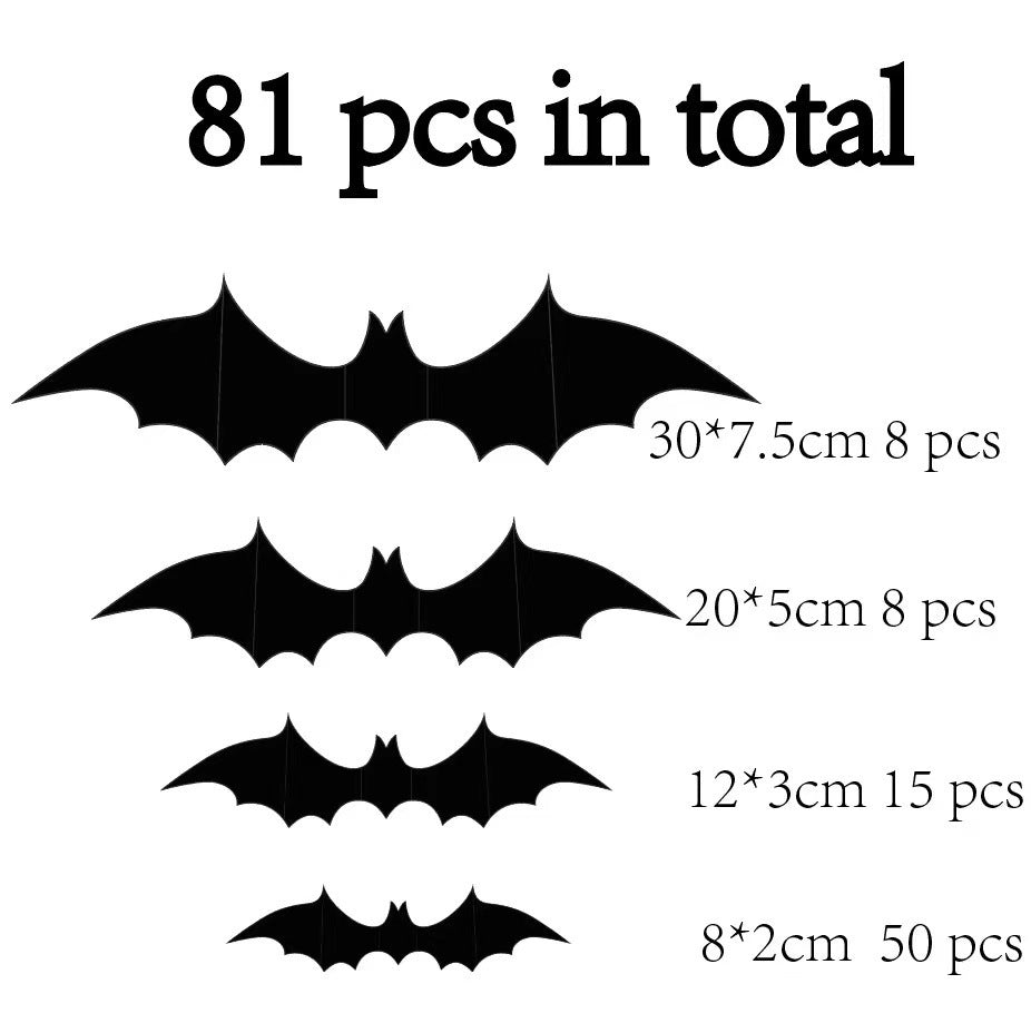 🎁🔥 3D Bat Light Design LED Decorations (contains three sizes: large, medium and small)