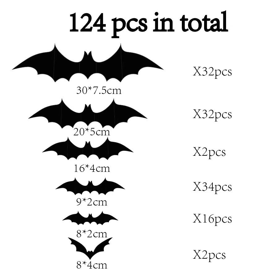 🎁🔥 3D Bat Light Design LED Decorations (contains three sizes: large, medium and small)