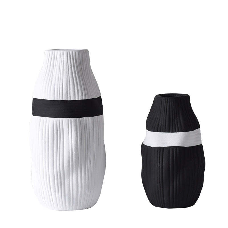 Irregular Bottle Mouth Ceramic Vase