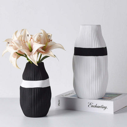 Irregular Bottle Mouth Ceramic Vase