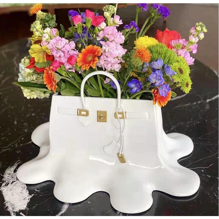 High-end Bag Resin Vase