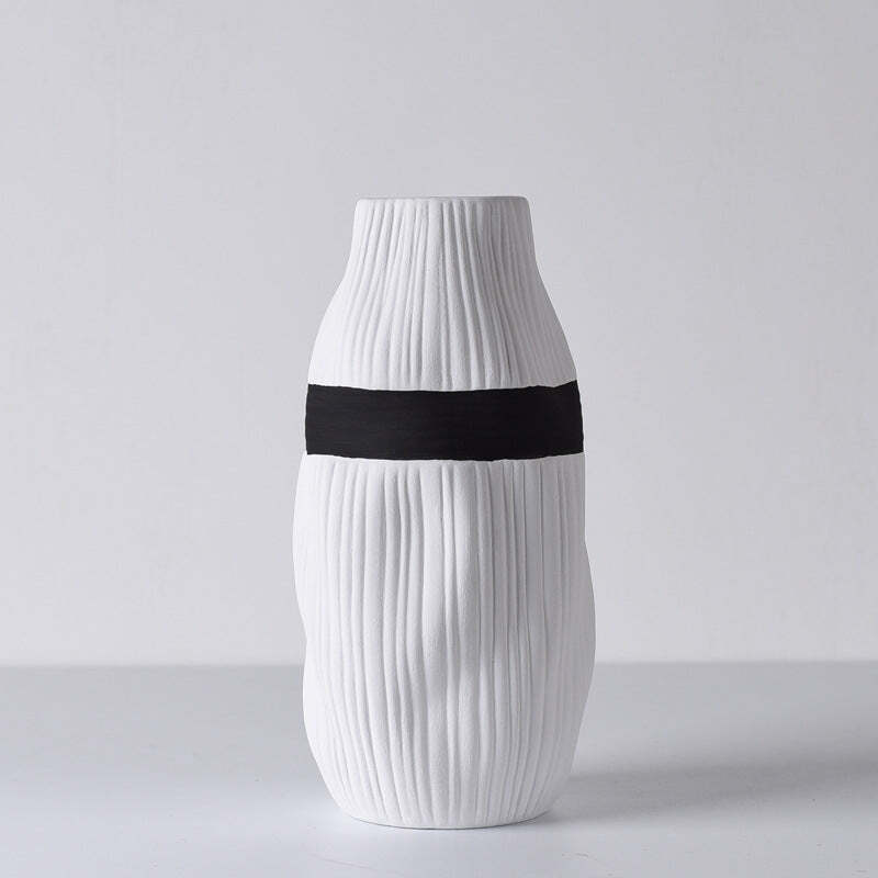 Irregular Bottle Mouth Ceramic Vase