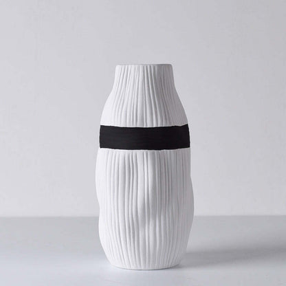 Irregular Bottle Mouth Ceramic Vase