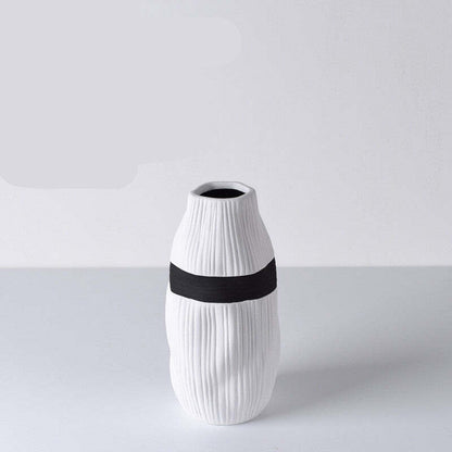 Irregular Bottle Mouth Ceramic Vase