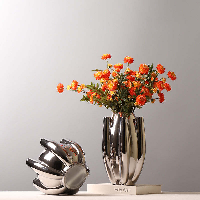 European-style Electroplated Ceramic Vase