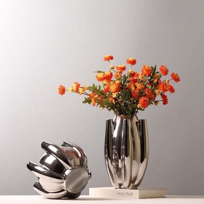 European-style Electroplated Ceramic Vase
