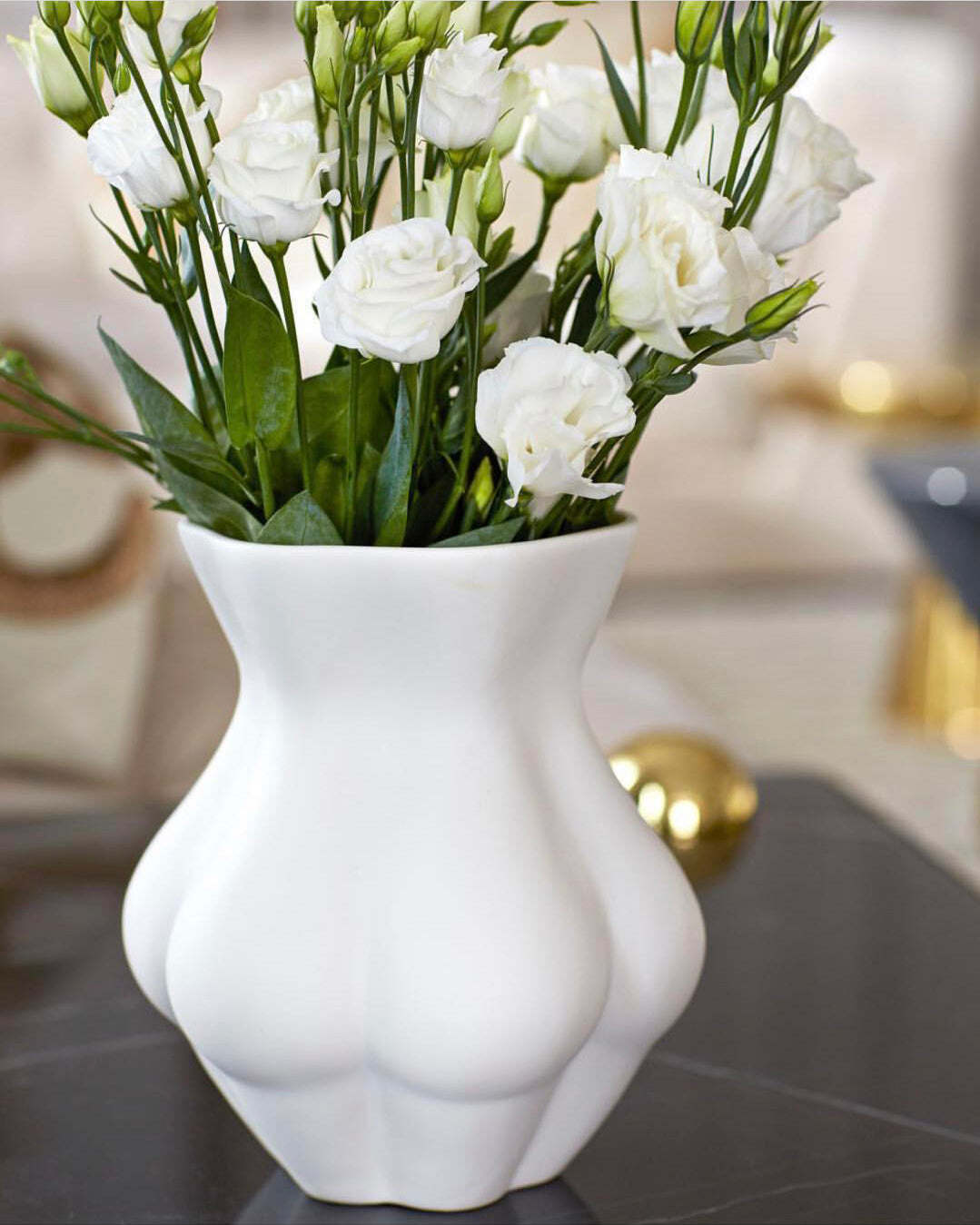 Nordic Muse Face Lips  Vase