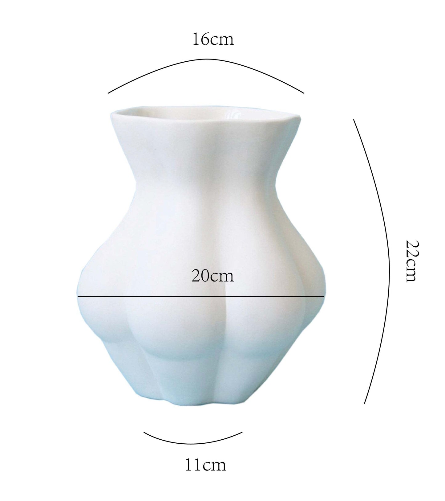 Nordic Muse Face Lips  Vase