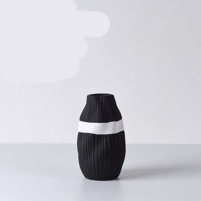 Irregular Bottle Mouth Ceramic Vase