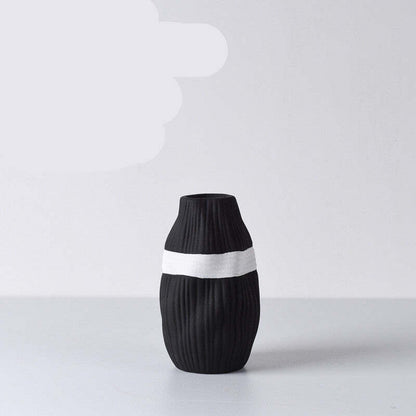 Irregular Bottle Mouth Ceramic Vase