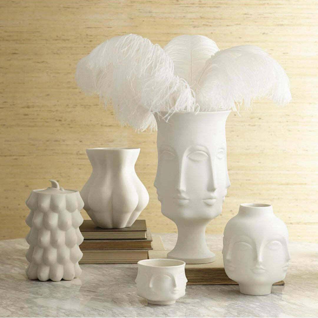 Nordic Muse Face Lips  Vase