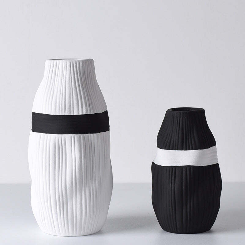 Irregular Bottle Mouth Ceramic Vase
