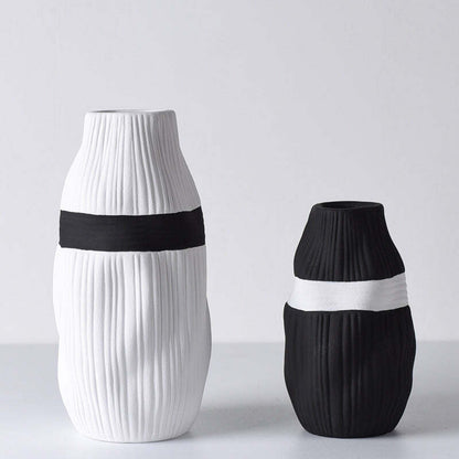 Irregular Bottle Mouth Ceramic Vase