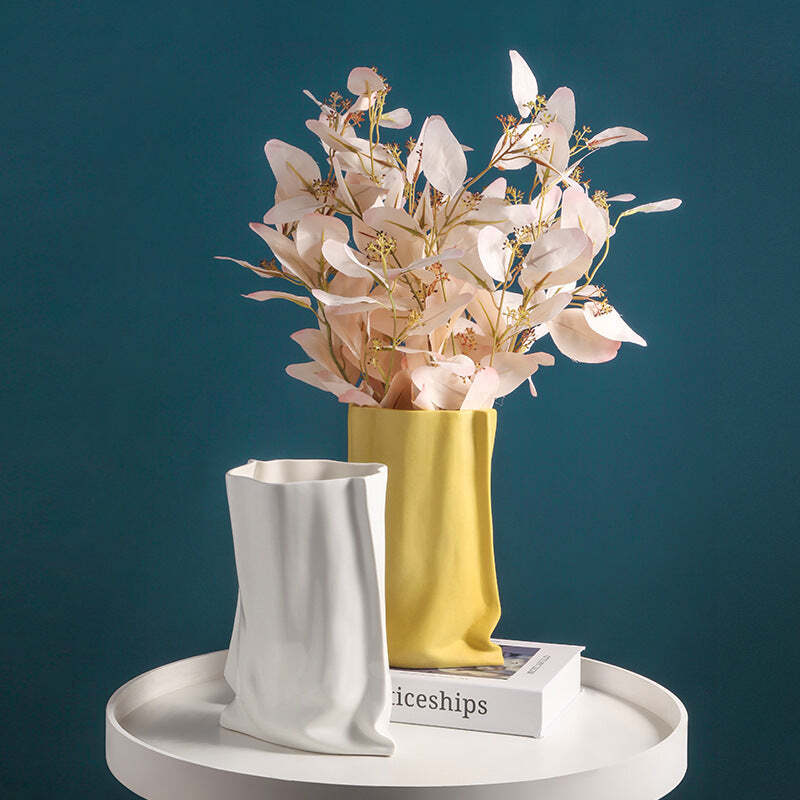 Ceramic Pleated Vase