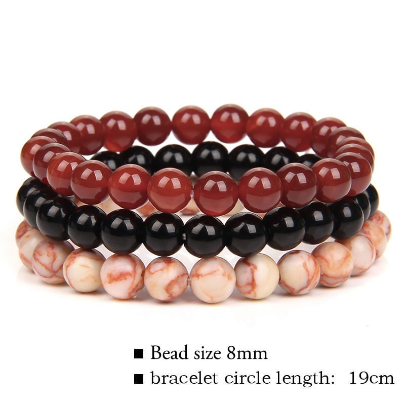 🔥Triple Protection Bracelet Set – 8mm| Almost Gone⚡