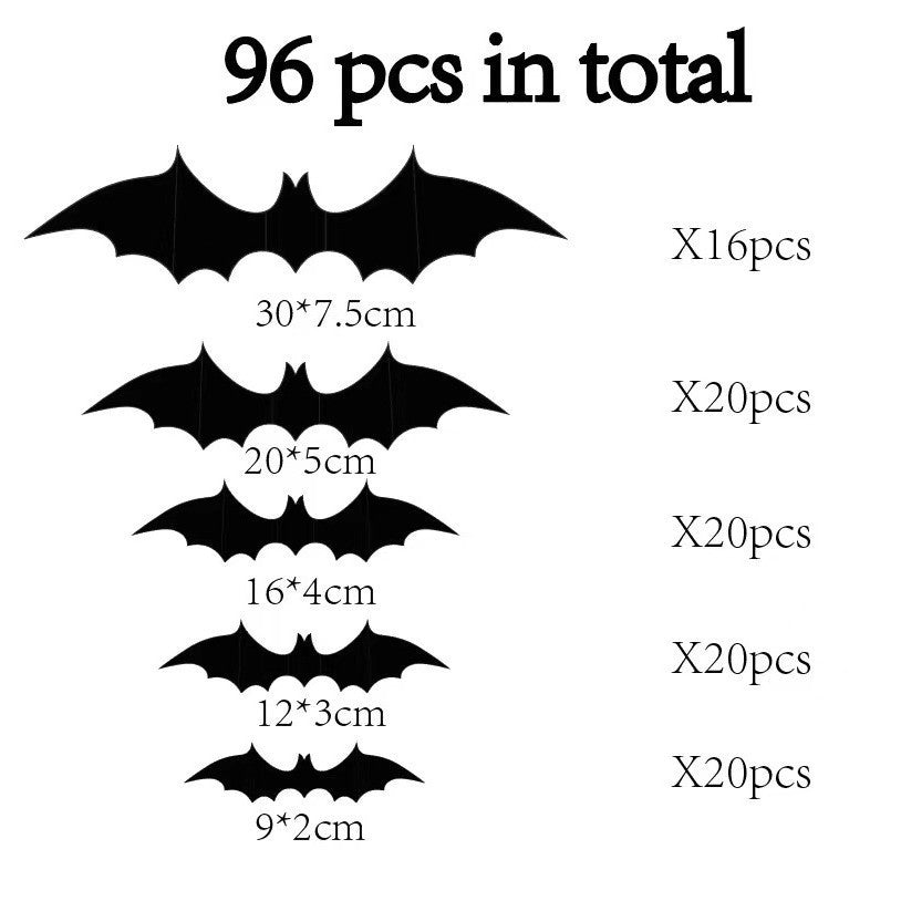 🎁🔥 3D Bat Light Design LED Decorations (contains three sizes: large, medium and small)