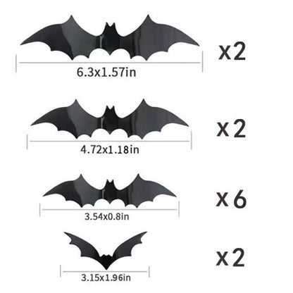 🎁🔥 3D Bat Light Design LED Decorations (contains three sizes: large, medium and small)