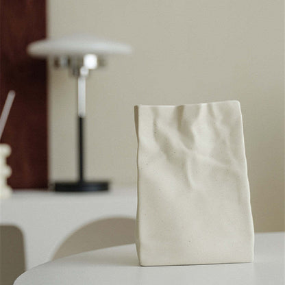 Wrinkled Paper Bag Vase