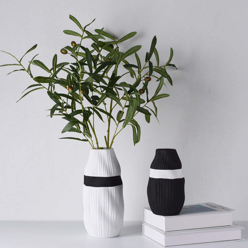 Irregular Bottle Mouth Ceramic Vase