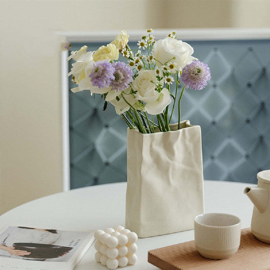 Wrinkled Paper Bag Vase