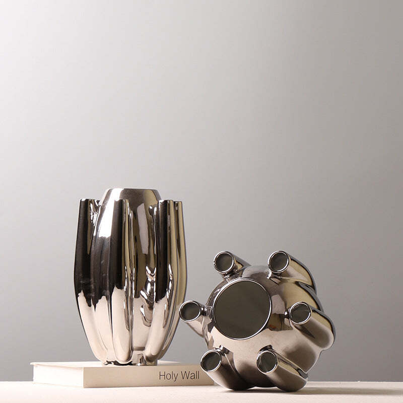 European-style Electroplated Ceramic Vase