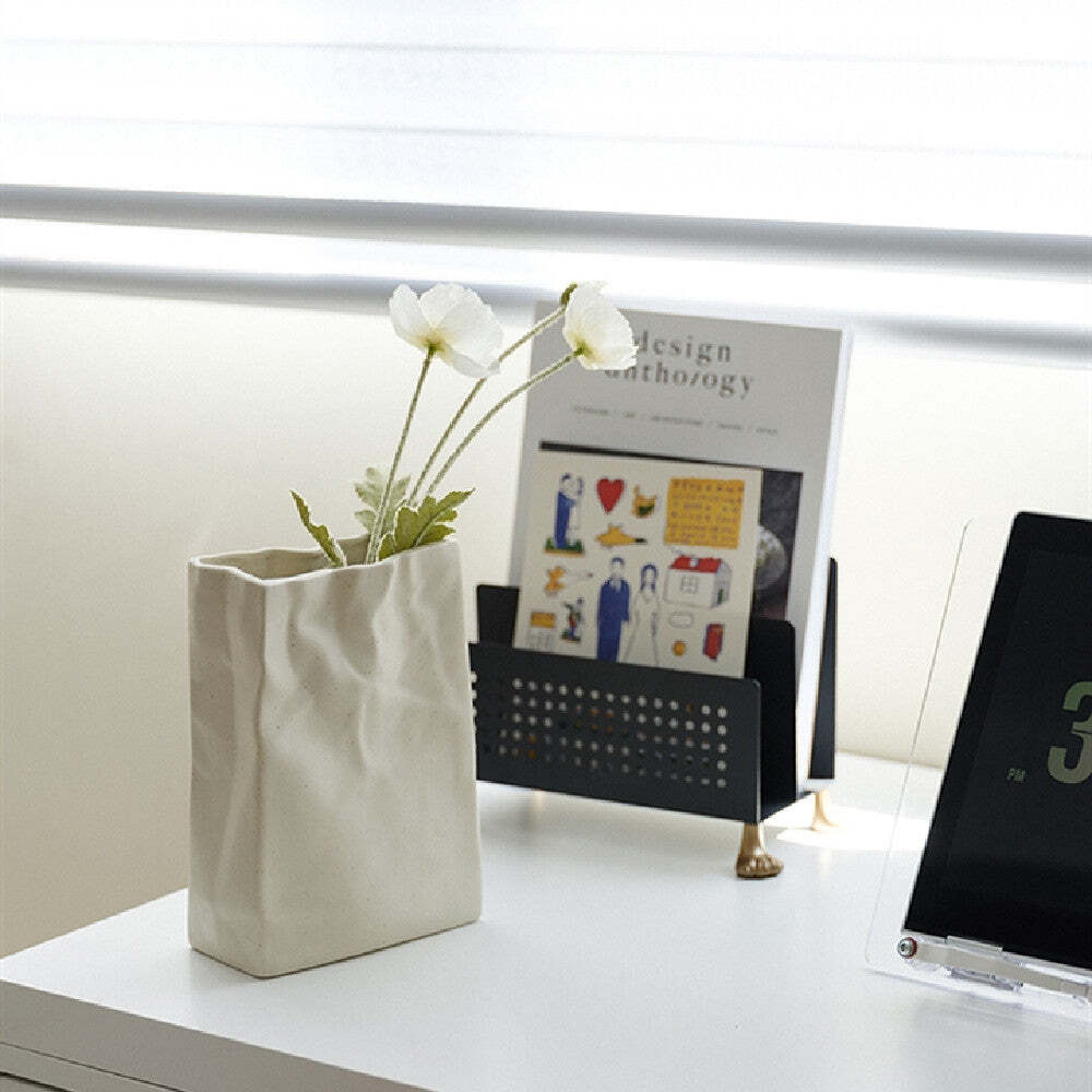 Wrinkled Paper Bag Vase