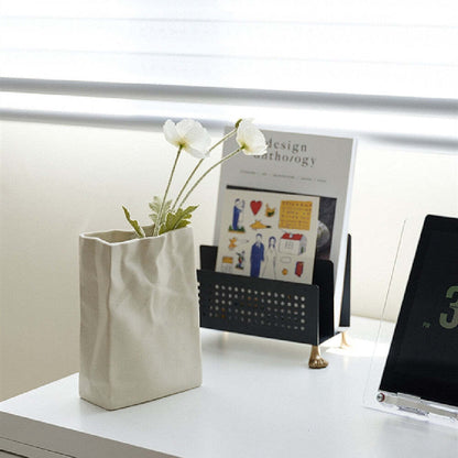 Wrinkled Paper Bag Vase