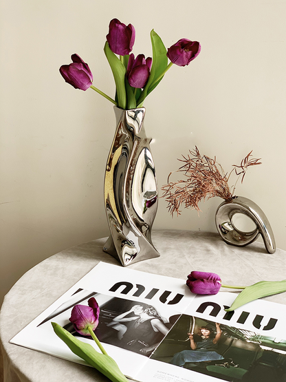Electroplated Ceramic Vase