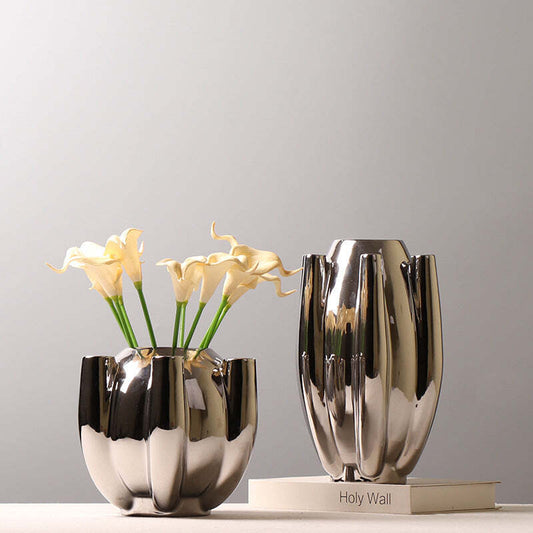 European-style Electroplated Ceramic Vase