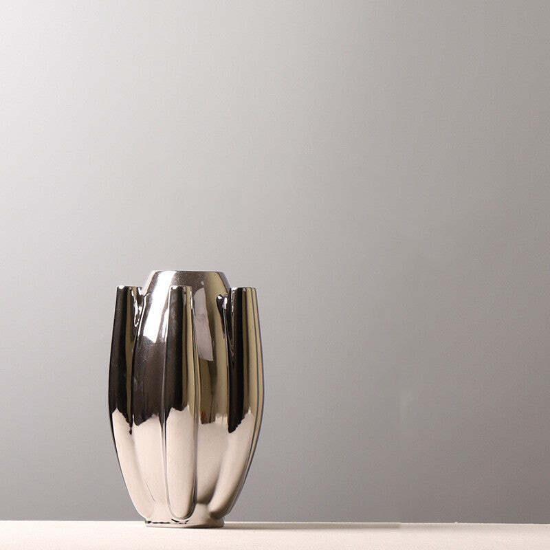 European-style Electroplated Ceramic Vase