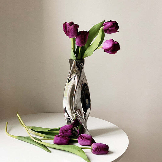 Electroplated Ceramic Vase