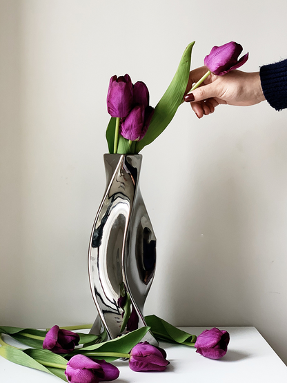 Electroplated Ceramic Vase
